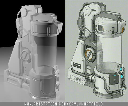 Scifi Cylinder 3D model Scifi Cylinder 3D model